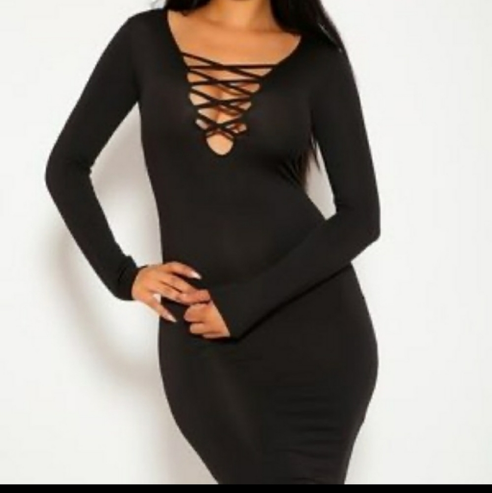 Sexy long sleeve dress